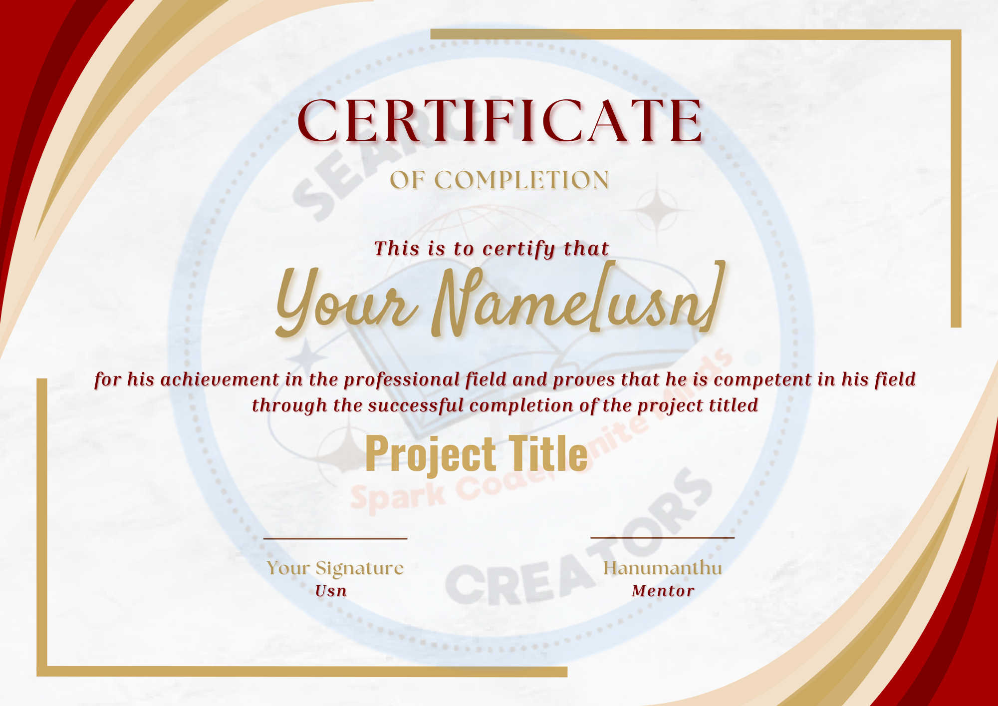 Sample Certificate