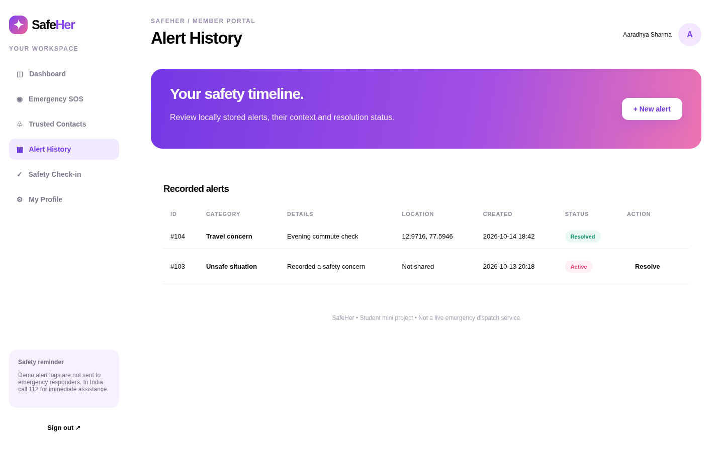 07 Alert History