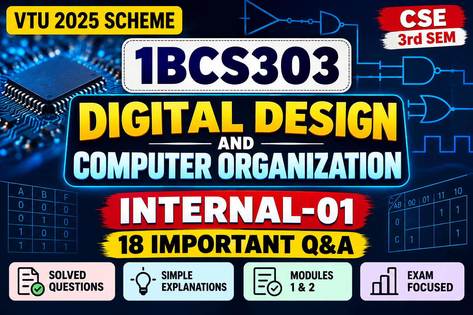 1BCS303 DDCO Internal-01 Important Questions with Answers | VTU 2025 Scheme | Modules 1 & 2 VTU Notes