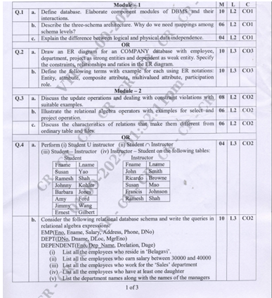 BCS403 DBMS