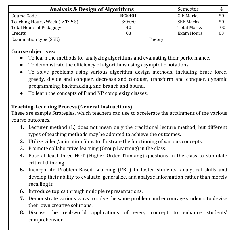 Design of Analysis & Algorithm